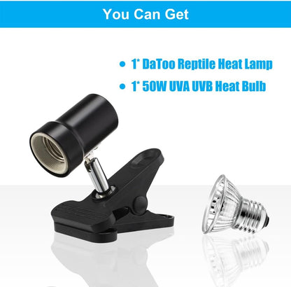 Professional packaging box of the authentic DaToo imported reptile basking fixture.