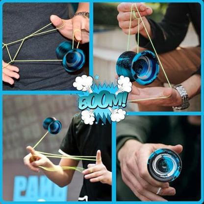 Watieoboo R8 yoyo set with replacement strings and finger glove.