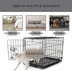 Non slip bottom texture of the Exsnugy pet kennel bed for flooring stability.
