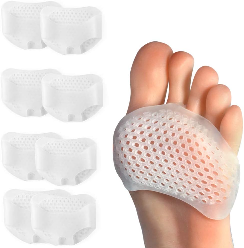 Hoogoo Toe Pads medical grade gel metatarsal cushions front view