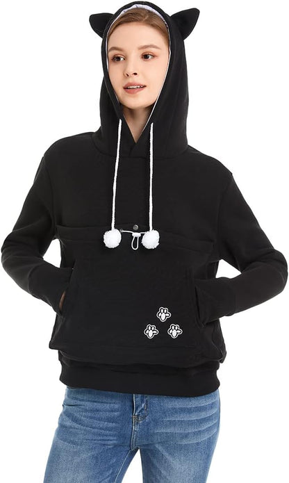 LINYUCHEN Cat Dog Pouch Hoodie Large Pet Pouch Sweatshirt Puppy Kitten Holder Carrier Pullover Shirt Unisex Hoodies - Image 9