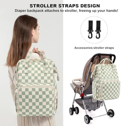 Large capacity travel nappy bag showing wide opening main compartment with baby essentials.