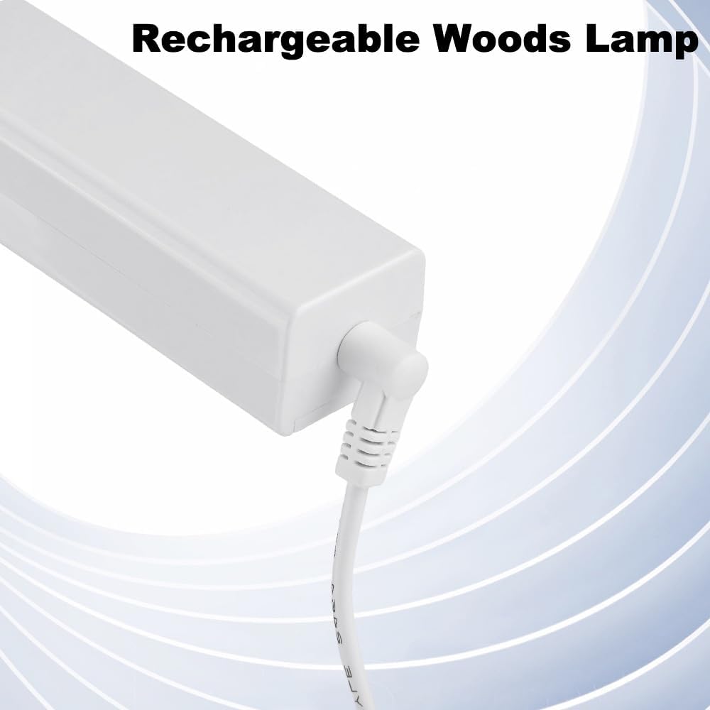 Ergonomic one-button operation interface on the handle of the VQP wood lamp.