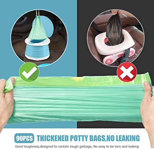 Pack of 90 disposable potty liners for travel