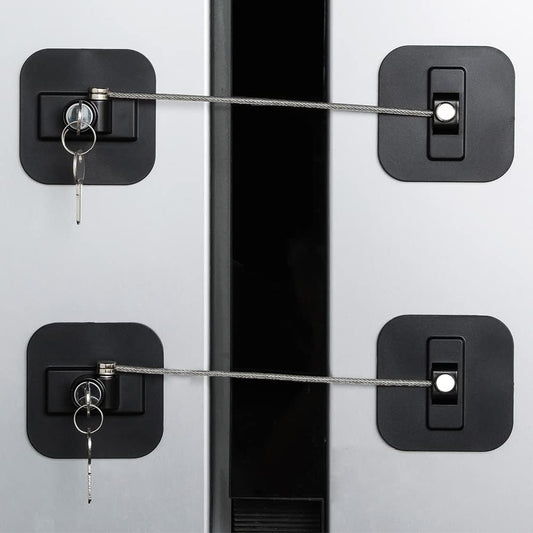 Baoweijd refrigerator lock 2 pack with keys front view