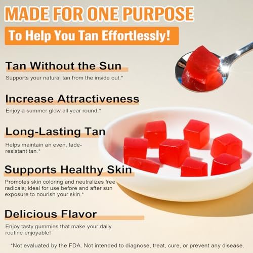 Valleylux watermelon tanning gummies ingredient highlights label