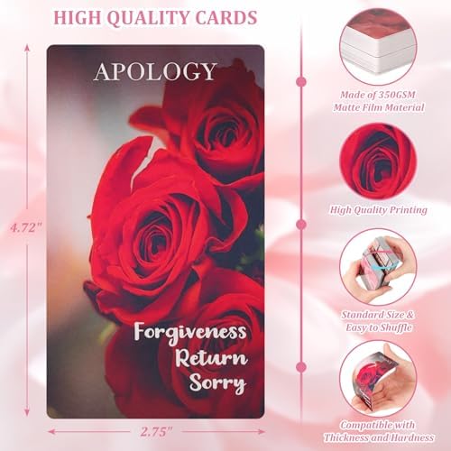 Durable 350 GSM cardstock finish of the Fofeadm love oracle deck.