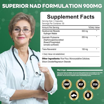 ArtDietistX NAD+ supplement bottle label details