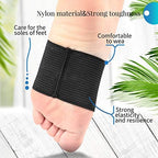 Side view of Geyoga orthotic foot wrap being worn inside a sneaker for sports support.