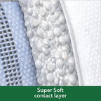 Close up view of the ultra soft non adherent layer of the Curad medical wound pad.