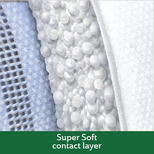 Close up view of the ultra soft non adherent layer of the Curad medical wound pad.