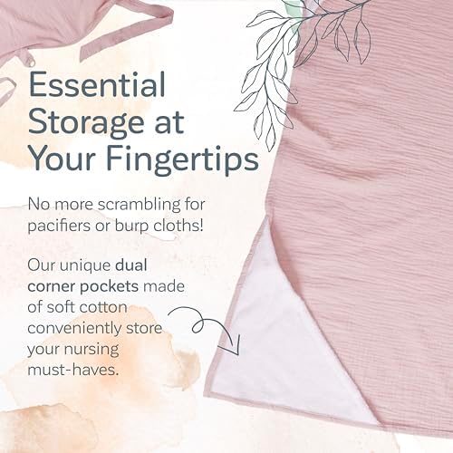 Kiddycare nursing cover folded inside its matching drawstring bag
