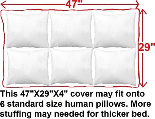 Dogbed4less USA imported premium large breed dog bed cover set packaging view.