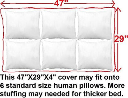 Dogbed4less USA imported premium large breed dog bed cover set packaging view.