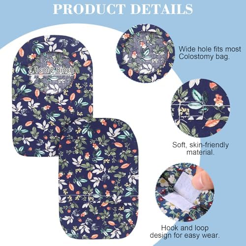 Washable pouch liner for stoma care displaying the three inch round opening detail
