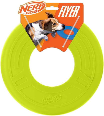Nerf Dog Tire Flyer Outdoor Dog Toy, 10 Inch Flying Disc Dog Fetch Toy, Rubber Dog Toy for Medium Dogs and Large Dogs, Blue - Image 13