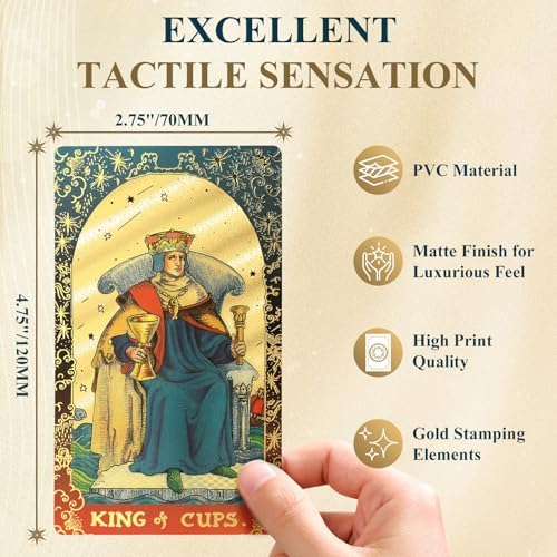 Side view of Kiino tarot deck showing card thickness and durability
