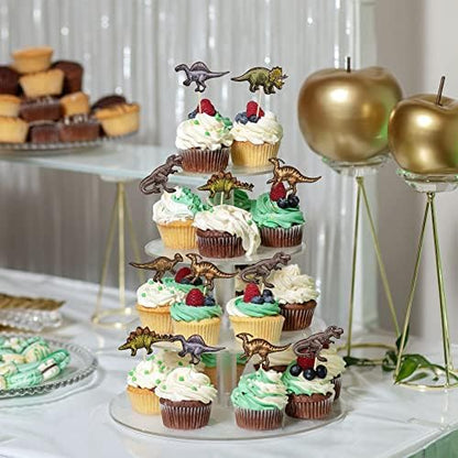 Dinosaur theme cupcake toppers on food grade bamboo sticks