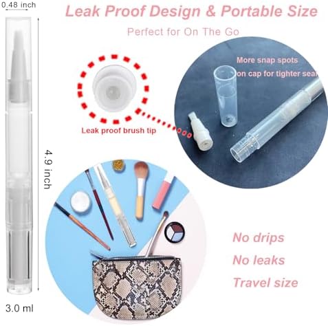 Upzigs transparent twist pens for nail oil and lip gloss