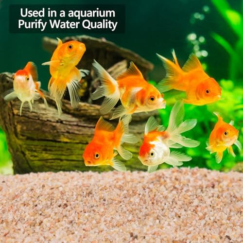 Boniosz odor free natural aquarium substrate sand inside a clean fish tank setup