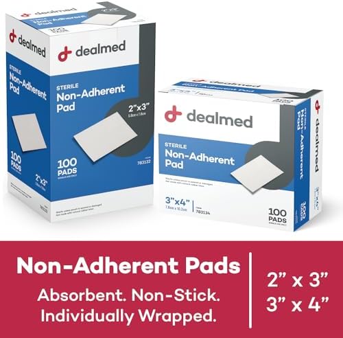 Highly absorbent non stick gauze pads for painless wound care removal