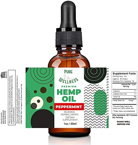 High potency hemp seed oil 4 fluid ounce bottle