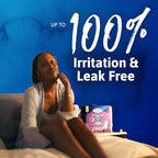 TENA 5 in 1 SkinComfort formula overnight incontinence pads stack display