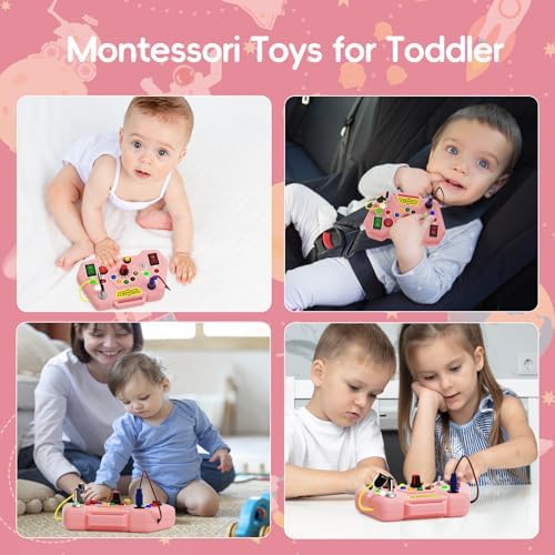 Alsatic baby game sensory activities board side angle portable design