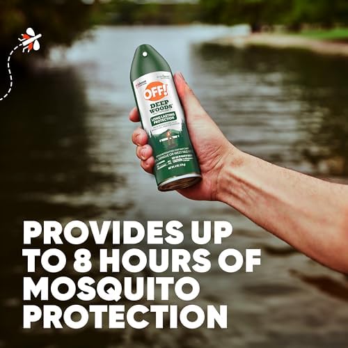 OFF! Deep Woods heavy duty bug spray can showcasing 25 percent DEET formula