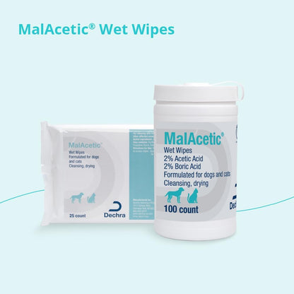 Antifungal and antibacterial pet wipes for cleaning dog and cat skin folds.