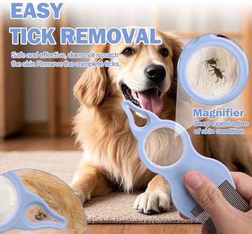 Pethroom eye comb removing tear stains from a cat