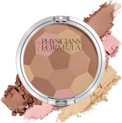Physicians Formula Powder Palette Multi-Colored Light Bronzer front view showing the mosaic powder compact.