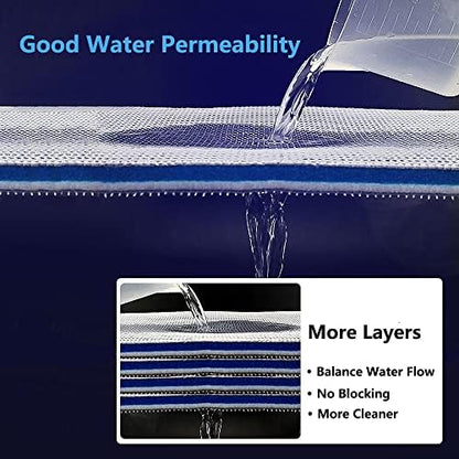Water flowing through the Sunjojo 8 layer bio sponge matrix demonstrating crystal clear aquarium water results.