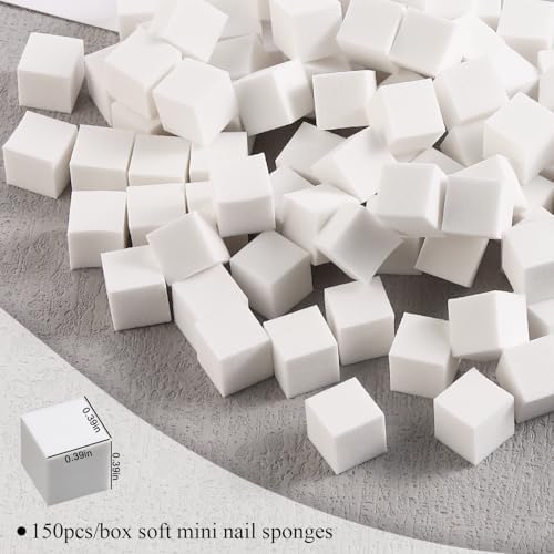 Fcozpjk nail art sponges arranged with metal grabbing tool