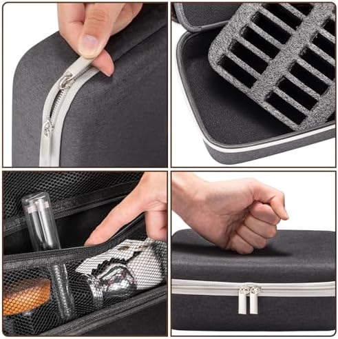 Noverlife professional grooming tool organizer demonstrating the protective internal padded divider screen.
