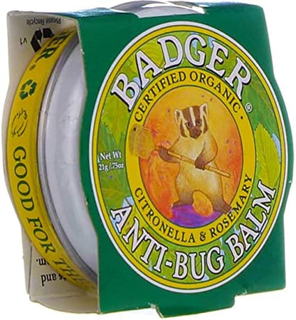 DEET free family friendly bug protection balm with citronella packaging details