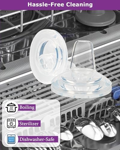 Joyfeed silicone sippy spout demonstrating flexibility and durable material construction
