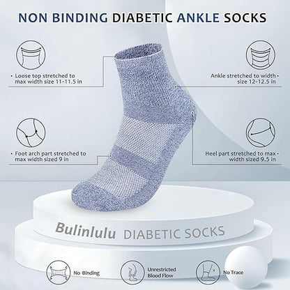 Bulinlulu Bamboo Viscose socks showing non-binding loose top
