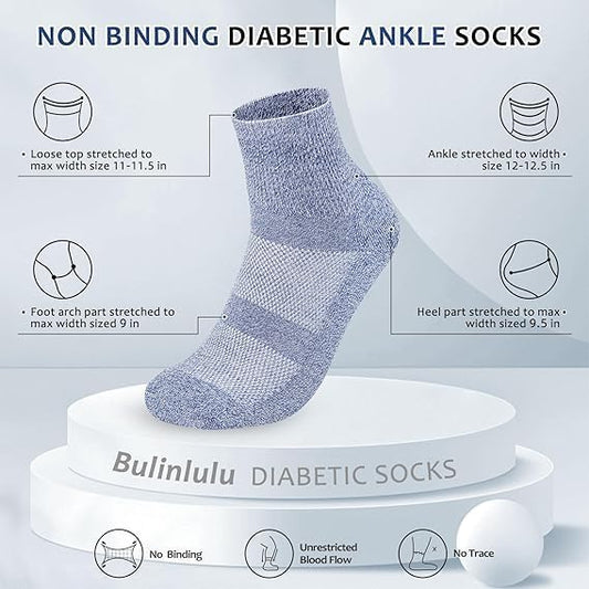 Bulinlulu Bamboo Viscose socks showing non-binding loose top