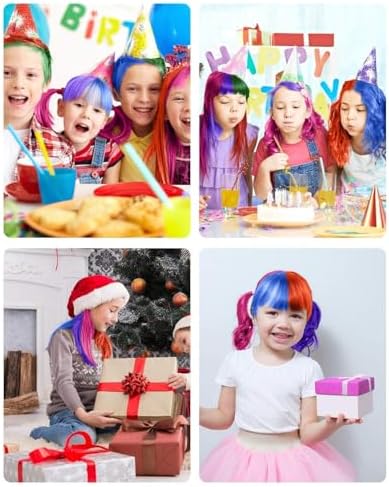 Six pieces of non toxic hair chalk combs for kids birthday party favors