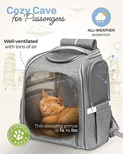 BriskTails travel kitten backpack fully folded flat demonstrating compact storage capabilities.