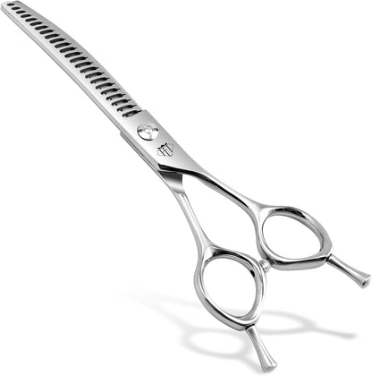 Dog Grooming Scissors: 7.0 inch Professional Pet Curved Thinning Shears Made Of Japanese 440C Advanced Stainless Steel for Dogs Cats and Other Pets - Image 9