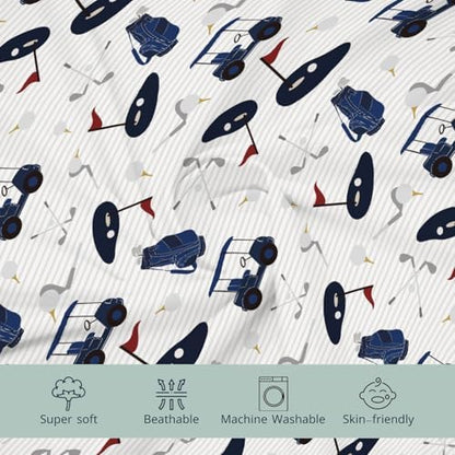 Baby boy nursery golf gear changing mat cover