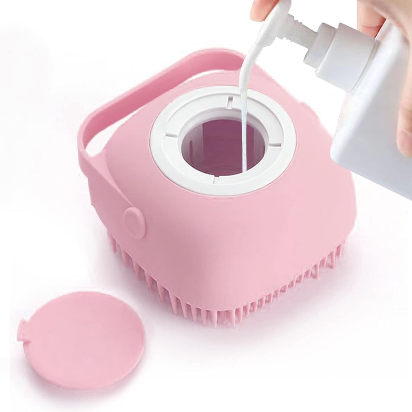 Yellow ELEGX pet massage brush for short and long haired animals