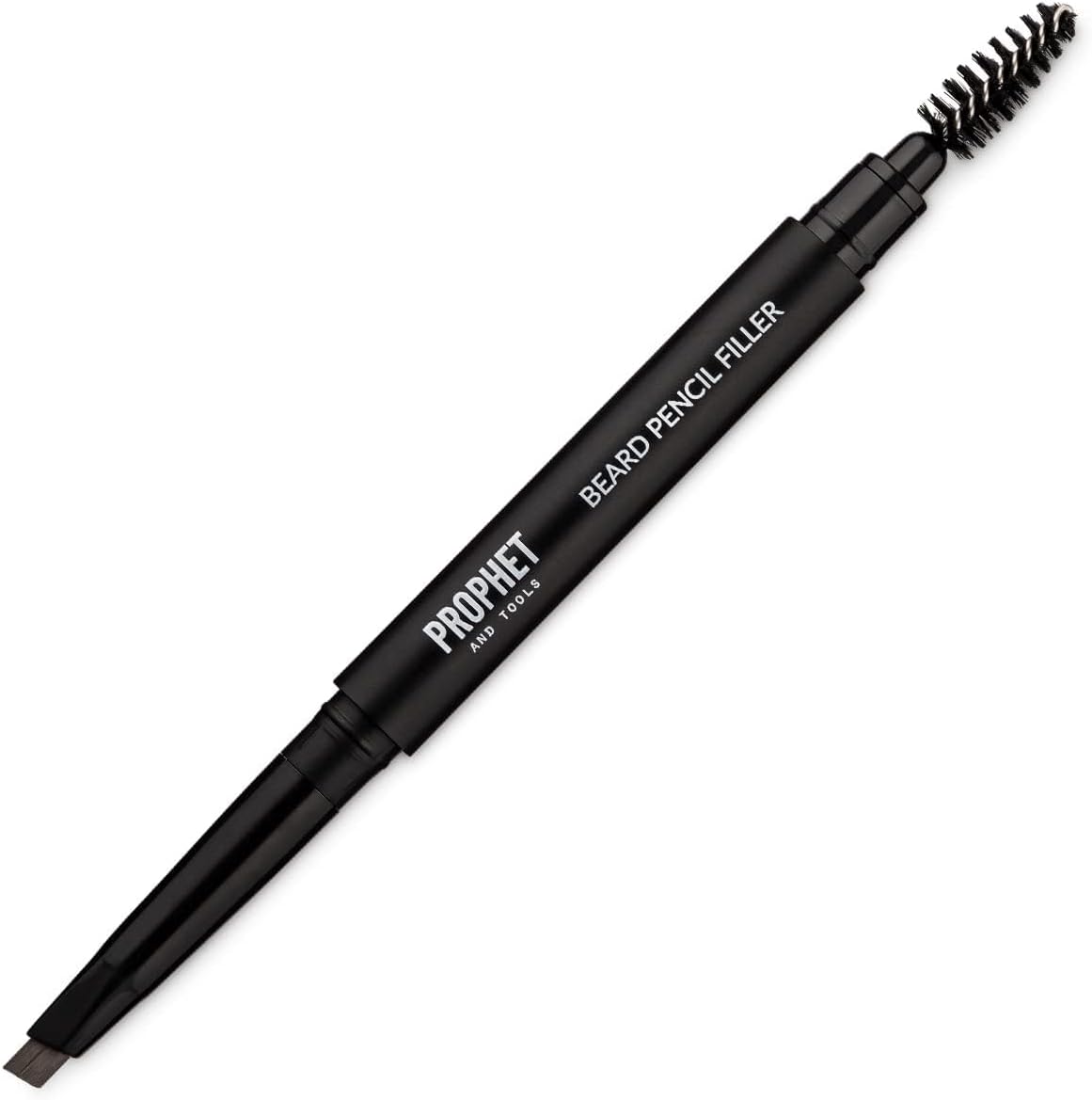 Prophet and Tools Mens Beard and Hair Filler Pencil front view showing the dual-ended precision tip and blending brush.