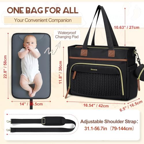 Interior organization of Rainsmore multifunctional diaper tote