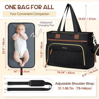 Interior organization of Rainsmore multifunctional diaper tote
