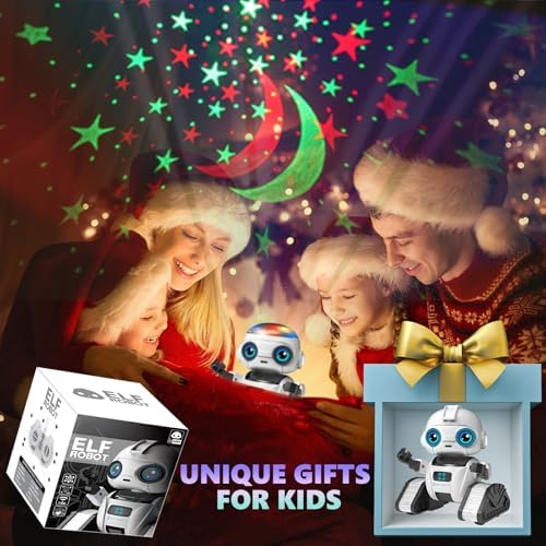 Aikmi robot toy in action with glowing blue eyes