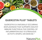 NaturesPlus Quercetin Plus bottle showing key ingredients and dosage