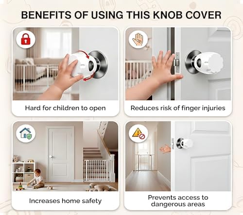 Close up view of the dual lock mechanism on childproof safety locks for toddlers